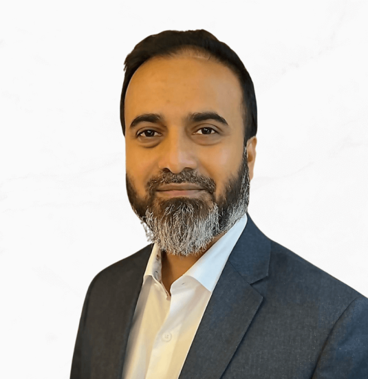 Muhammad Abdullah Al Muti, Co-founder and Lead Product Consultant at ITQAN Consulting, smiling in a professional setting